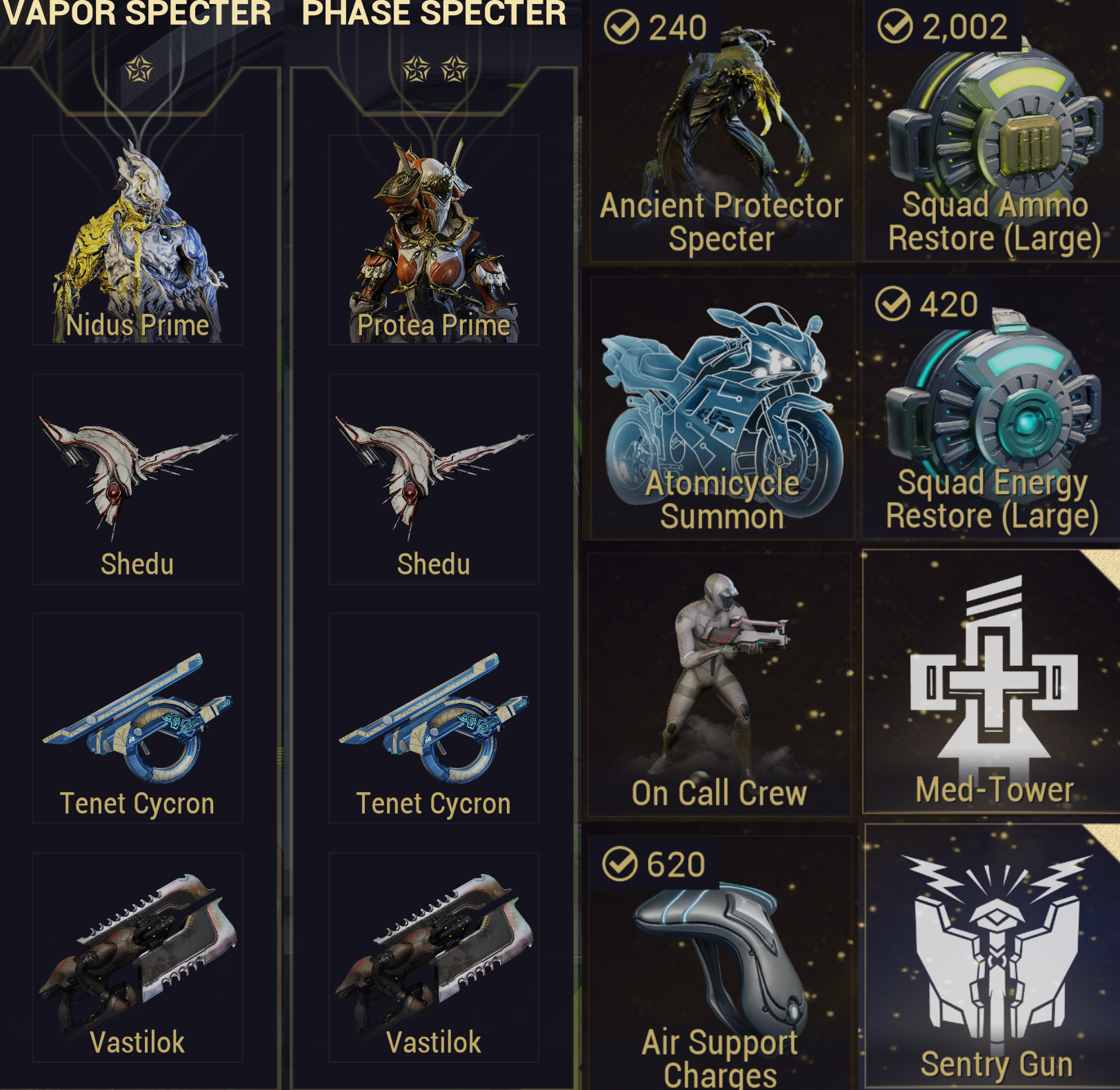 Gear Items screenshot
